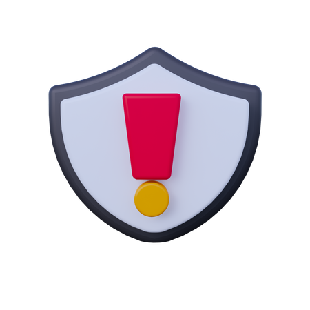 Shield Warning  3D Icon