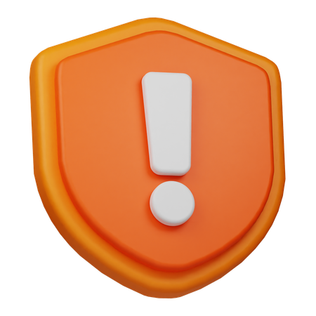 Shield Warning  3D Icon