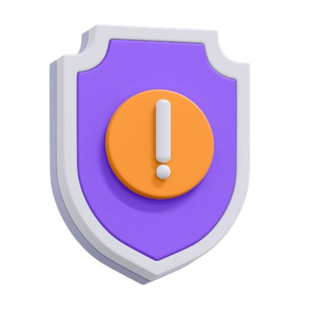 Shield Warning  3D Icon