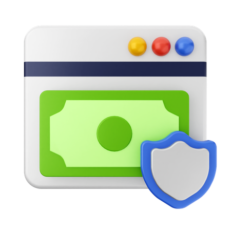 Shield Website Payment  3D Icon