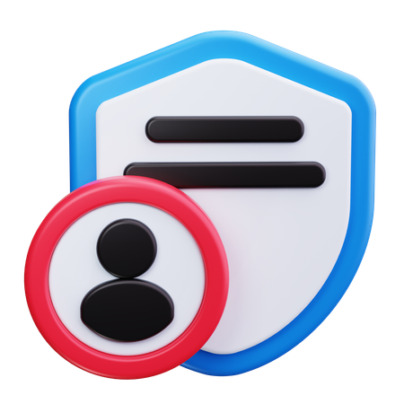 Shield With User  3D Icon