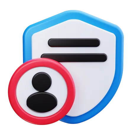 Shield With User  3D Icon