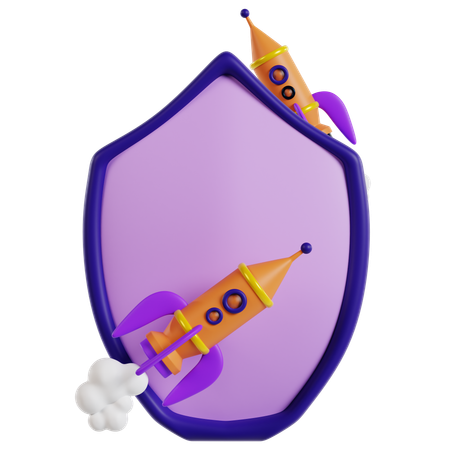 Shielded Startup Launch Protection  3D Icon
