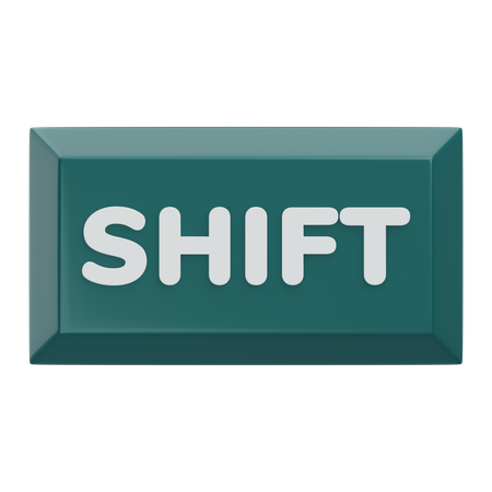キーボードのShiftキー  3D Icon