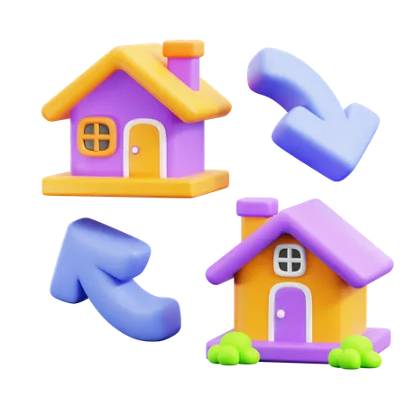 Shifting home  3D Icon