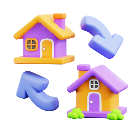 Shifting home  3D Icon