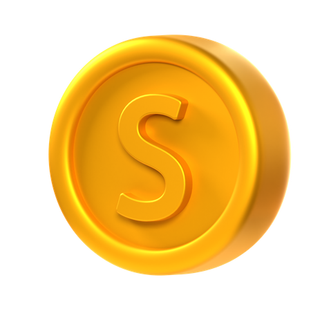 Pièce de monnaie en shillings  3D Icon