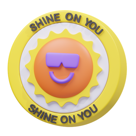 Shine On You Sun Sticker  3D Icon