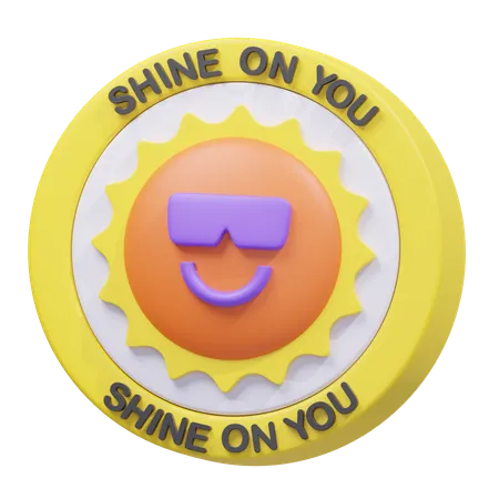 Shine On You Sun Sticker  3D Icon