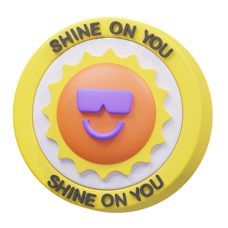 Shine On You Sun Sticker  3D Icon