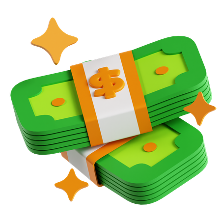 Shining Dollar Cash  3D Icon
