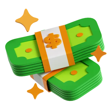 Shining Dollar Cash  3D Icon