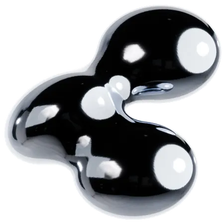 빛나는 금속 모양  3D Icon