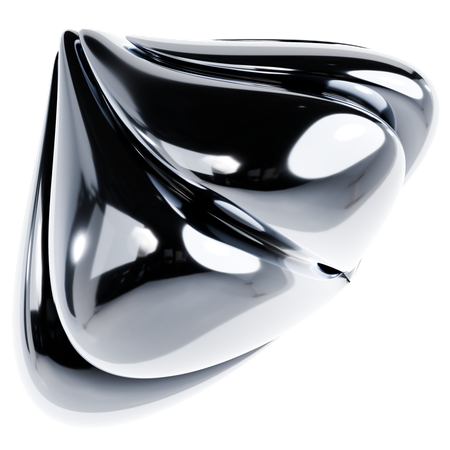 Shiny Metallic Shape  3D Icon