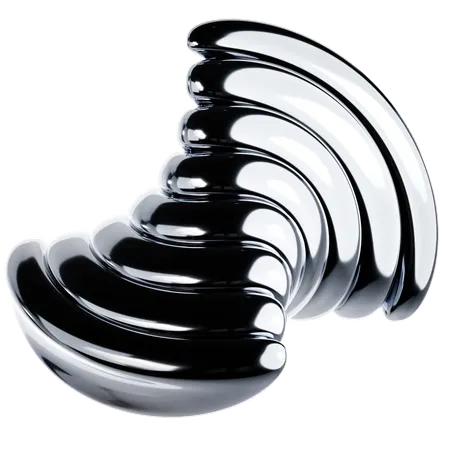 빛나는 금속 모양  3D Icon