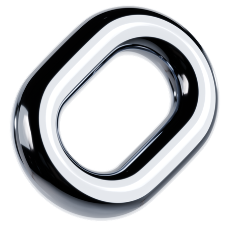 빛나는 금속 모양  3D Icon