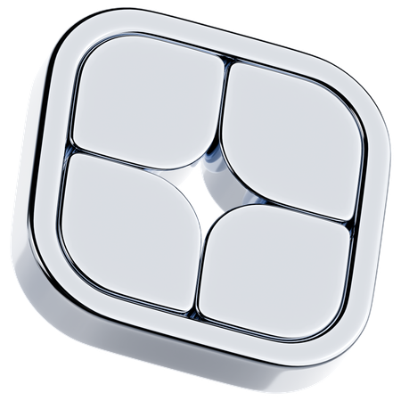 빛나는 금속 모양  3D Icon