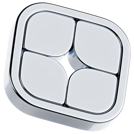 빛나는 금속 모양  3D Icon