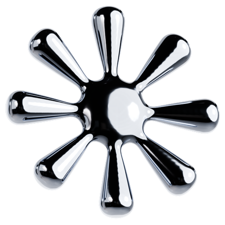 빛나는 금속 모양  3D Icon