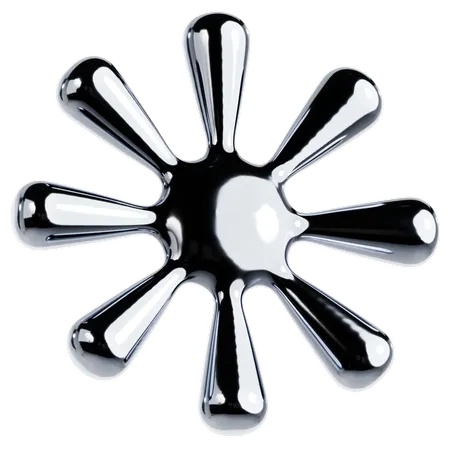 빛나는 금속 모양  3D Icon