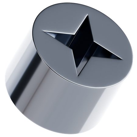 빛나는 금속 모양  3D Icon