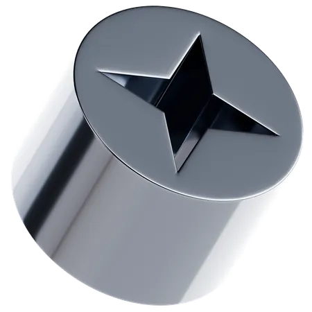 빛나는 금속 모양  3D Icon