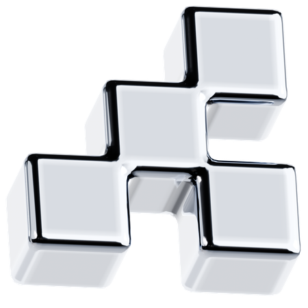 빛나는 금속 모양  3D Icon