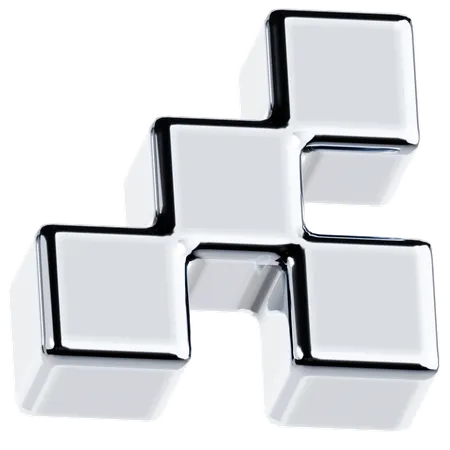 빛나는 금속 모양  3D Icon