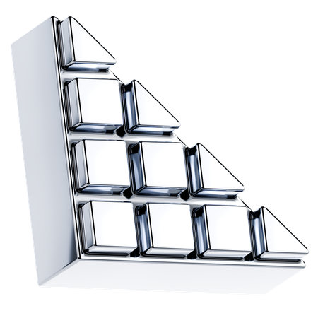 빛나는 금속 모양  3D Icon