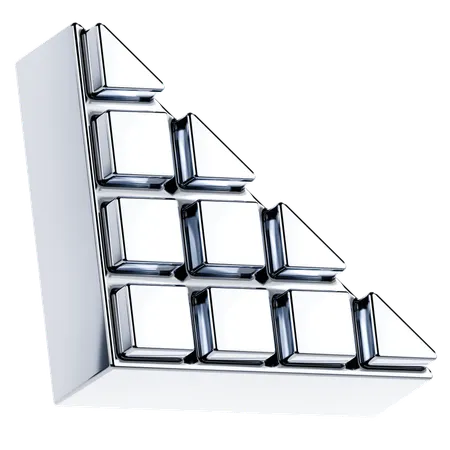 빛나는 금속 모양  3D Icon