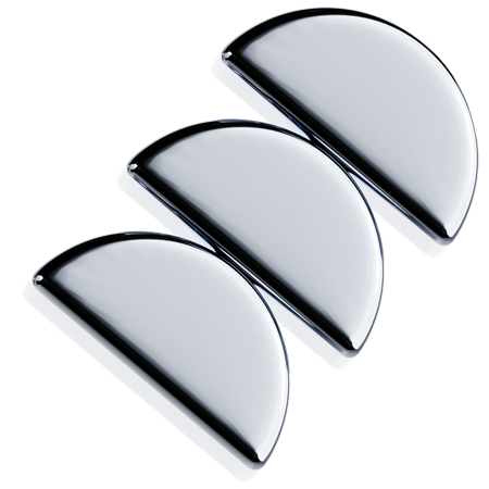 빛나는 금속 모양  3D Icon