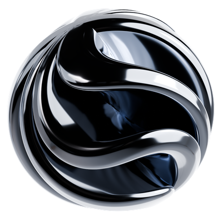 빛나는 금속 모양  3D Icon