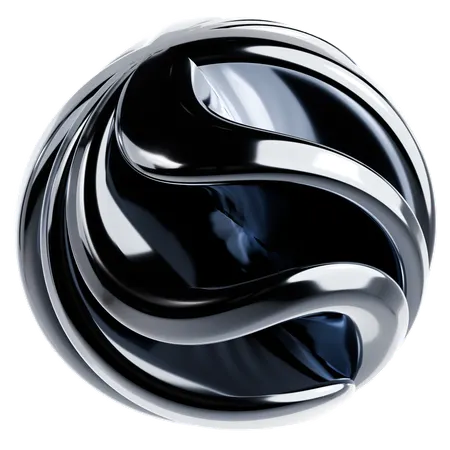 빛나는 금속 모양  3D Icon