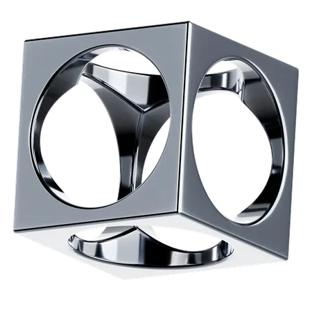 빛나는 금속 모양  3D Icon