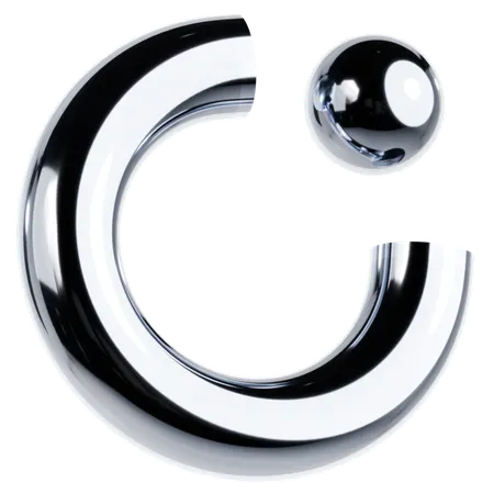 빛나는 금속 모양  3D Icon