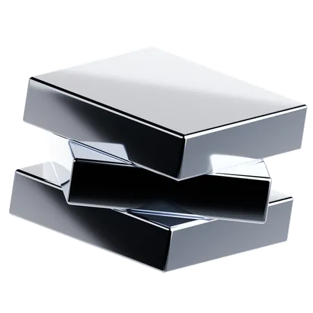 빛나는 금속 모양  3D Icon