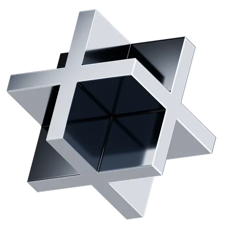 빛나는 금속 모양  3D Icon