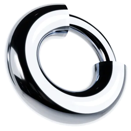 빛나는 금속 모양  3D Icon