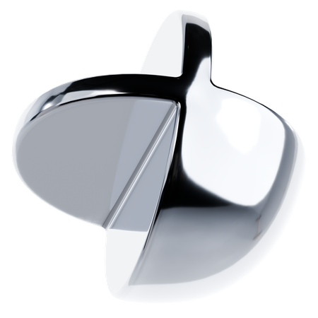 光沢のある金属形状  3D Icon