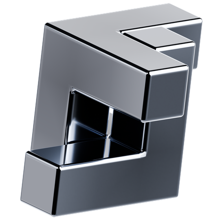 Shiny Metallic Shape  3D Icon