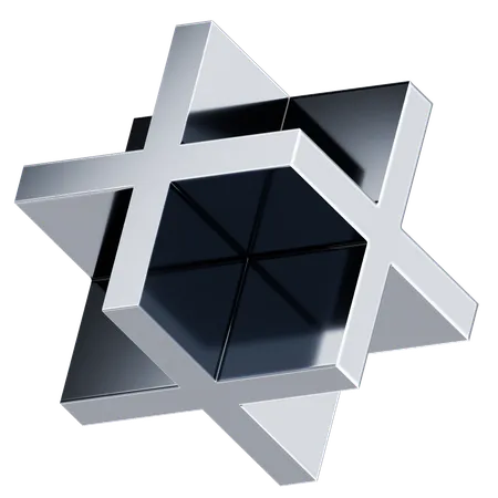 Shiny Metallic Shape  3D Icon