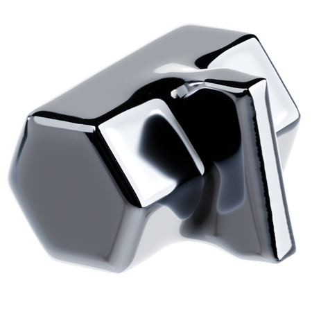 Shiny Metallic Shape  3D Icon