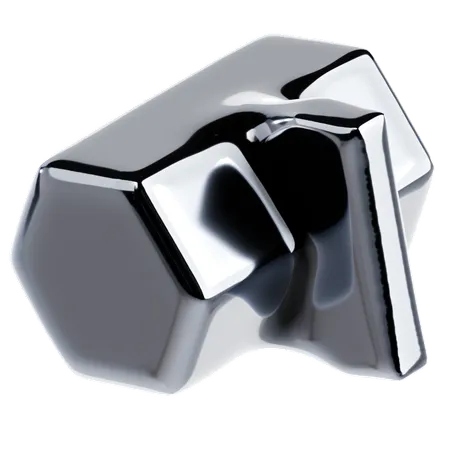 Shiny Metallic Shape  3D Icon