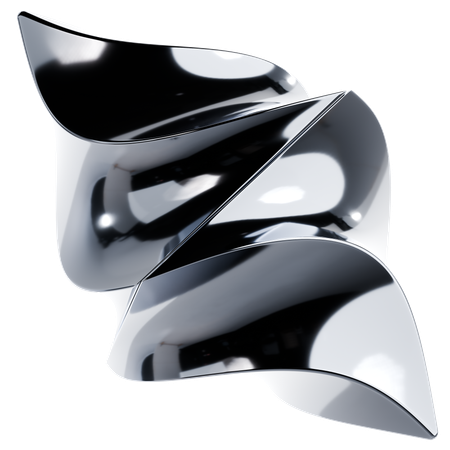 Shiny Metallic Shape  3D Icon