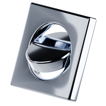 Shiny Metallic Shape  3D Icon