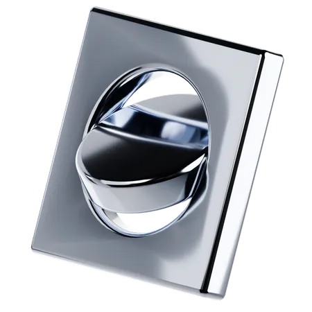 Shiny Metallic Shape  3D Icon