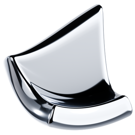 Shiny Metallic Shape  3D Icon