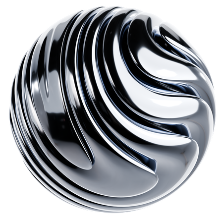 Shiny Metallic Shape  3D Icon