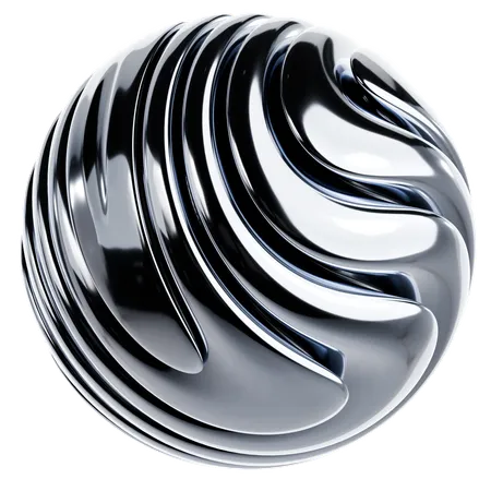 Shiny Metallic Shape  3D Icon