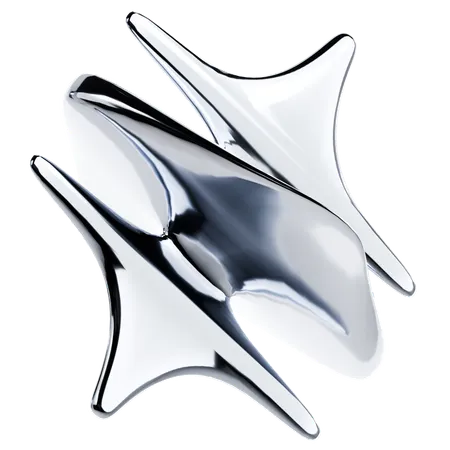 Shiny Metallic Shape  3D Icon